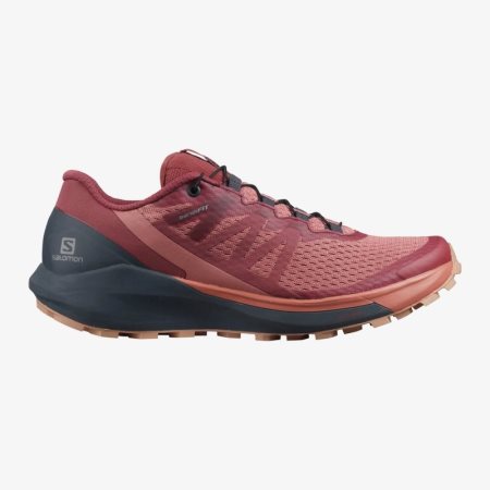 Salomon SENSE RIDE 4 Womens Trail Running Shoes Red UK CTNS
